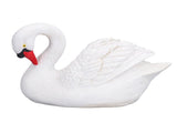 Resin White Swan Figurine Resin White Goose Statue for Outdoor Garden Yard Decoration V1294-YM0715-3111210435811