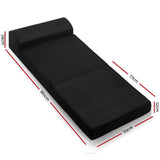 Giselle Bedding Foldable Mattress Folding Foam Bed Mat Black FOAM-MFM-CU02-MES-BK