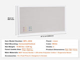 48"x36" White Cork Board with Linen Surface Stylish Wall-Mounted Bulletin Board for Home, School, V952-RMB48X36WBSMBDAIDV0
