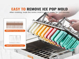 Commercial Popsicle Moulds, 40PCS Round-Head Ice Pop Moulds with Double Slot, Stainless Steel Ice V952-SYBBMJZFX400HM5XAV0