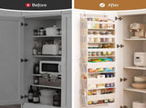Artiss 2X Over Door Storage Hangers Pantry 6-Tier Organiser Pockets Fabric Beige OVDS-HY-01-6T-BGX2