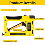 Nail Stapler for Woodworking Furniture Heavy Duty Construction Picture Frame Staple Metal Hand Tool V1370-AZ4-19848