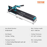 Manual Tile Cutter, 1000mm, Porcelain Ceramic Tile Cutter with Tungsten Carbide Cutting Wheel, V952-KCZQGJMDDIY109K53V0