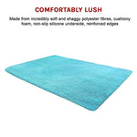 230x200cm Floor Rugs Large Shaggy Rug Area Carpet Bedroom Living Room Mat - Turquoise V63-832131