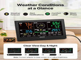 7-in-1 Wi-Fi Weather Station with APP, 190.5 mm VA Display, Wireless Solar Powered Outdoor Sensor, V952-TYNQXZWIFI7586OBK001V3