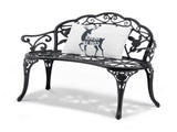 Outdoor Bench, 38.8 inches Metal Bench for Outdoors, 480 lbs Load Capacity Bench, Outdoor V952-GYZYJS40YC00PL1X7V0