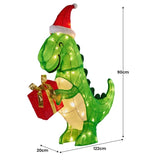 Christabelle 90cm Christmas Dinosaur Display with LED Lights Decoration MHA503