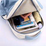Large Capacity Nylon Backpack with Bear Doll for Women Casual Water-Resistant Travel College Daypack V1370-AZ4-05487