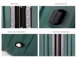 Aluminum Alloy Hard-Shell Suitcase with TSA Lock -22" Spinner Luggage in Silver V888-ELOSUNG11010