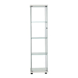 Stacked Display Cabinet Tempered Glass White DBOX1002-4-WH_NZ