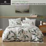 Logan and Mason 250TC Leeton Eucalyptus Cotton Sateen Quilt Cover Set Queen V442-LED-QUILTCS-LEETON-EUCALYPTUS-QS