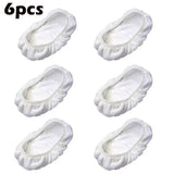 Six Pack Fiber Replacement Pads Washable Reusable Floor Cleaning Cloth Covers Fit 15x8 Inch Flat V1369-AZ3-W-14956