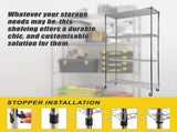 Modular Wire Storage 90x35cm Steel Shelving Chrome With Wheels For Garage Warehouse Or Kitchen V63-841141