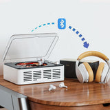 Retro CD Music Player with Bluetooth and FM Radio Multifunctional Home Audio System White V1263-JX-6955-1