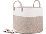 Laundry Basket - 40 X 35 Cm Foldable Baskets - Cotton ROpe Laundry Basket With Handles - Toy V1188-MS-227-1709