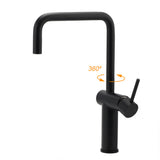 WELS Matt Black SUS Tall Kitchen Laundry 360 Swivel Sink Mixer Faucet Tap Spout V1233-KRD503B
