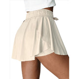 Summer Women'S Athletic Fitness Skirt Pants Light Blue XL V1369-AZ3-W-12938