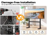 Artiss Universal Floor TV Stand for 32-100 Inch Screens Heavy Duty 40kg Capacity TV-MOUN-32100-BK