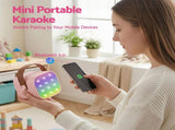 Alpha Mini Portable Karaoke Machine for Adults Kids with 2 Wireless Microphones KAM-6W-PK