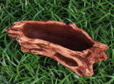 Retro Wood Grain Stump Flowerpot Brown Cement Leakproof for Plants Holding V1369-AZ3-W-18396