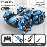 2.4G remote control car, electric stunt car, drifting car, spray function, kids toy car, V1102-823-64190-RED-DUAL-CONTROL