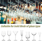 Hanging Wine Glass Rack - Set of Six - Inverted Wine Glass Holder - Organizer and Storage Rack for V1188-ZXY-131-225