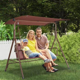 VEVOR 3-Person Patio Swing Chair, Outdoor Patio Swing with Adjustable Canopy, Porch Swing with V952-TJQQ68INX44IRJNFTV0