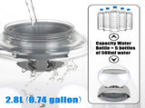 Pet Water Dispenser, 2.8L Automatic Gravity Water Dispenser fors, Dogs & Rabbit, Detachable V1370-AZ4-01280