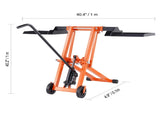 Lawn Mower Lift with Hydraulic Jack, 500 Lbs Weight Capacity, Solid Carbon Steel Lawn Mower Lift, V952-GCJSJJYYS500E2M1RV0