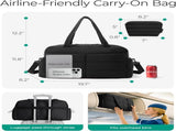 Gym Bag for Women, Lightweight Puffer Duffle Bag 2-PC Travel Bag, 31L Weekender Overnight Bag V1258-DP02-F-10