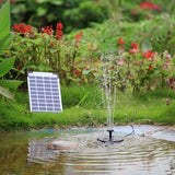 5W Solar Fountain Pump with 6 Nozzles, Floating Bird Bath, Solar Powered Garden Water Pump V1188-MS-325-1376