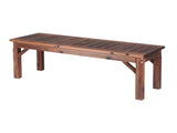 Gardeon Garden Benches Garden Seating Backless Timber Seat 120cm Brown ODF-BENCH-120-CC
