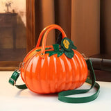 New PU 3D Pumpkin Bag, Rustic Handheld Crossbody Autumn Daily Bag V1232-NGBB-001