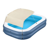 Bestway Kids Inflatable Pool Above Ground Splash Pool with Sunshade 254x178cm BW-POOL-KID-SQ-54449