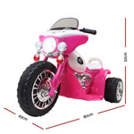 Rigo Kids Electric Ride On Patrol Police Car Harley-Inspired 6V Pink RCAR-MBIKE-POLICE-PK