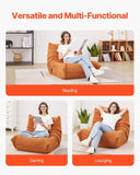 VEVOR L-Shaped Bean Bag Chair with Soft Armrests and Storage Pocket Brown V952-LXDDY3034INCT6NKCV0