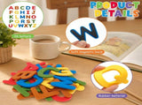 26 Pcs Wooden Fridge Magnets Set, Flexible Magnetic Letter Decor Stickers, Waterproof And Simple V1369-AZ3-W-12133