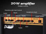 Alpha Electric Guitar Music String Instrument 20W Amplifier GUITAR-E-41-ELEC-SKULL-ACC