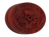Magnetic Push Slider Stress Relief Handmade Rosewood Crafted Rotating Fidget Toys for ADHD Skull V1294-YM0706-3115230080011