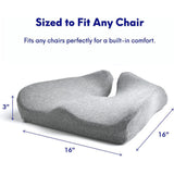 Memory Foam Seat Cushion for Tailbone Pain Relief - Ergonomic Office Chair Cushion for Back Pain V1369-AZ3-W-04749