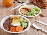600pcs Disposable Sugarcane Bagasse Round Bowls - 18cm - Bulk V563-BA1811-30-20PK