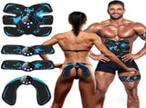 Black and Blue Ultimate EMS Muscle Stimulator Kit - USB Rechargeable Abdominal & Full Body Toner for V888-ELOSUNG36063