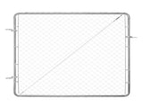 Chain Link Gate, 70 x 72 in, Adjustable Chain Link Panel, Fit 3 ft Garden V952-SWHYM7072INCM7PVRV0