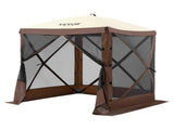 Pop Up Gazebo Tent, Pop-Up Screen Tent 4 Sided Canopy Sun Shelter with 4 Removable Privacy Wind V952-ZPSLTZS6X6FTW9616V0
