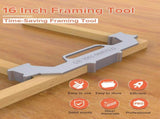 Woodworking Framing Spacer Tool with Bridge Design for Fast Stud Layout and Precise Spacing in Wall V1341-ZY-YJYQRRUN-16INCH-SILVER