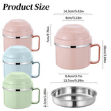Stainless Steel Salad Bowl with Lid, Soup Bowls with Lids and Handles, Dishwasher Safe Meal Prep V1370-AZ4-12302
