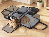 i.Pet Pet Carrier Bag Foldable Expandable Dog Cat Travel Cage Portable Car Kennel PET-CARRIER-ET48X30-OR