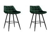Artiss 2x Bar Stools Velvet Chairs Green BA-K-0222-GRX2