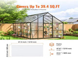 5 Pack Polycarbonate Greenhouse Panels 2' X 4' X 0.32'' Roof Sheets V952-SLWDBBSTM4FTWDFTVV0