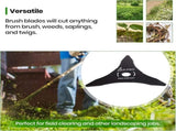 (2-Set) 10" x 3 Teeth Carbon Steel Brush Cutter with Washers - 2 and 2 Washers V1258-DP02-C-906